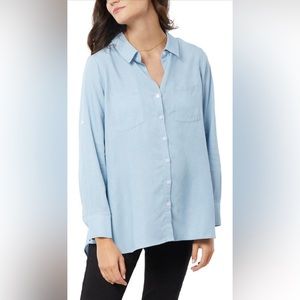 Ingrid & Isabel Button-up Chambray Maternity Shirt - Size S